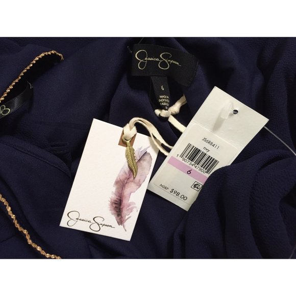 $100 Jessica Simpson Bow-Back Flutter-Sleeve Dress - Picture 10 of 11